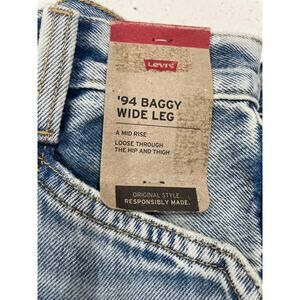 Levi's Women's Mid-Rise 94's Baggy Wide Leg Jeans 25Wx31L Blue NWT